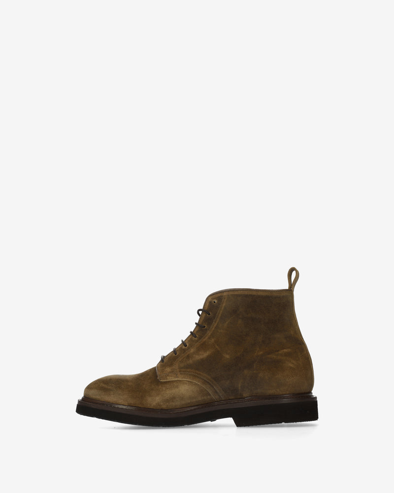 Vintage Mud-Colored Lace-Up Ankle Boots