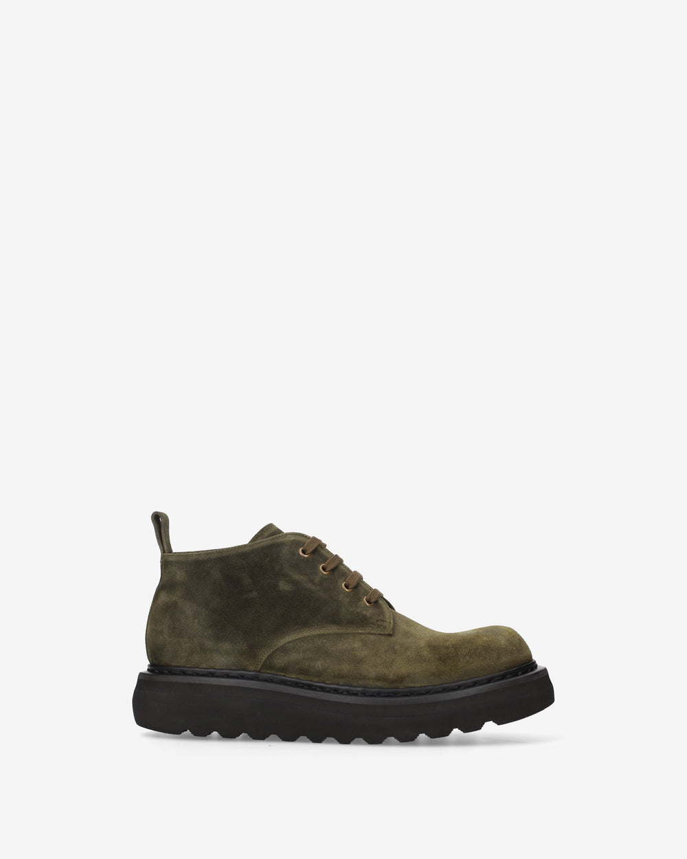 Polacchino Stringato Platform Olive