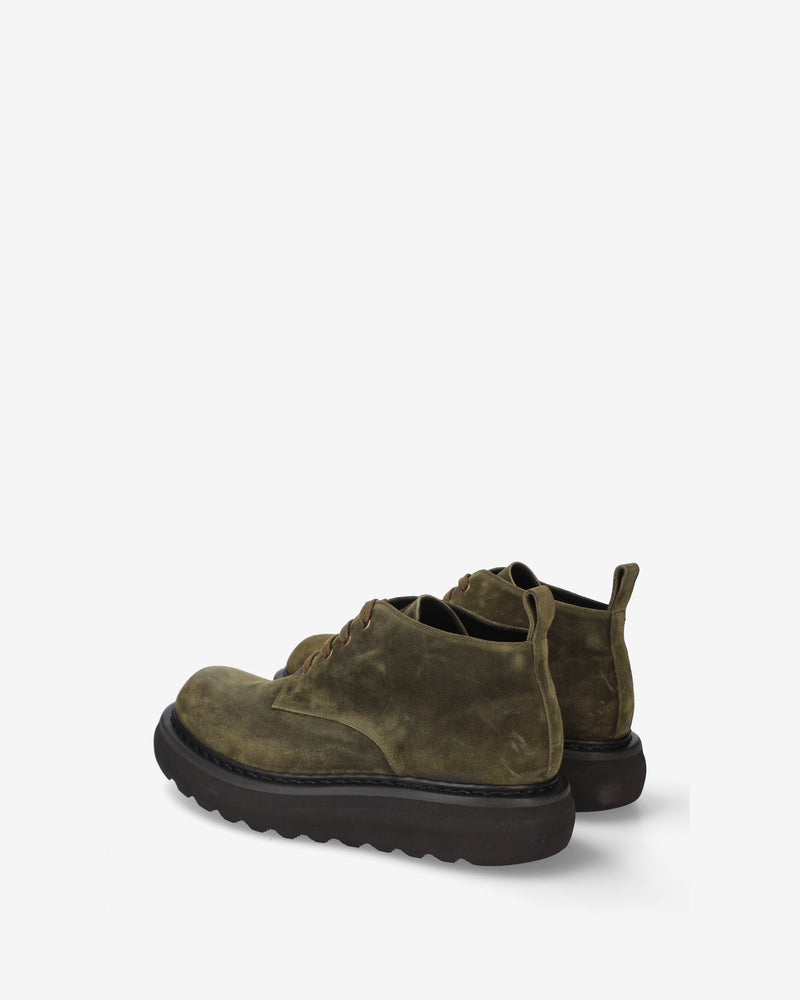 Polacchino Stringato Platform Olive