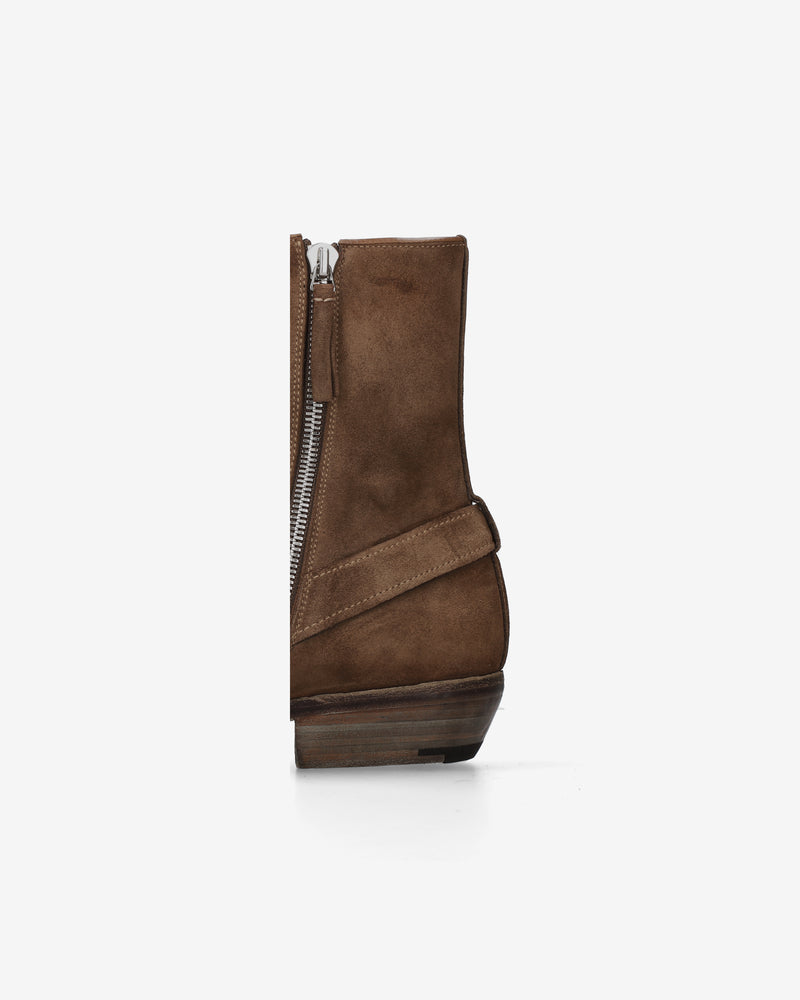 Vintage Brown Biker Ankle Boots
