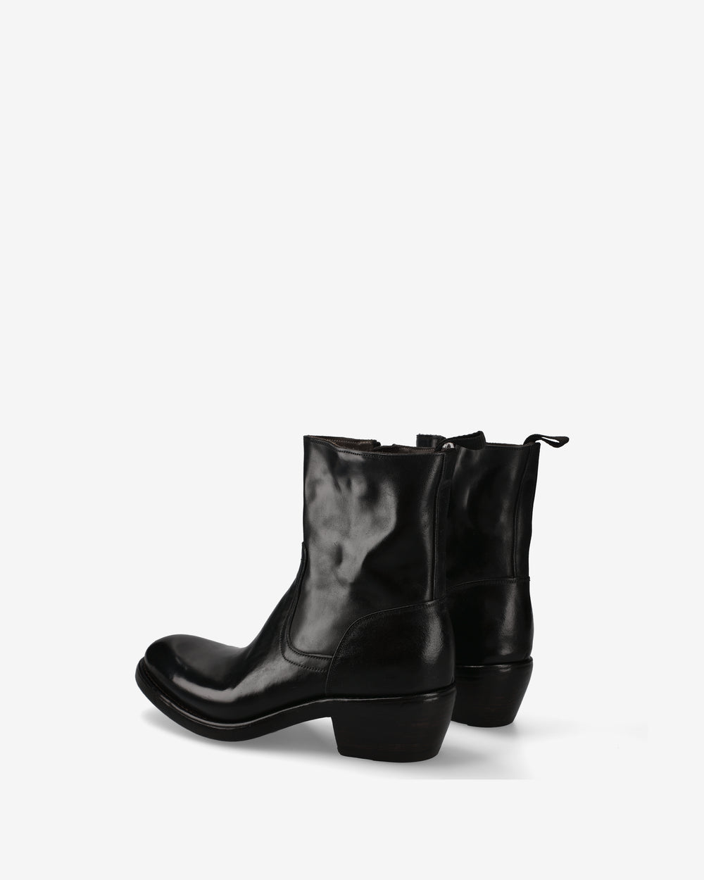 Black Cordovan Texan Ankle Boots