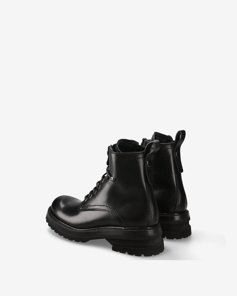 Elba Leather Combat Boots with Lug Sole