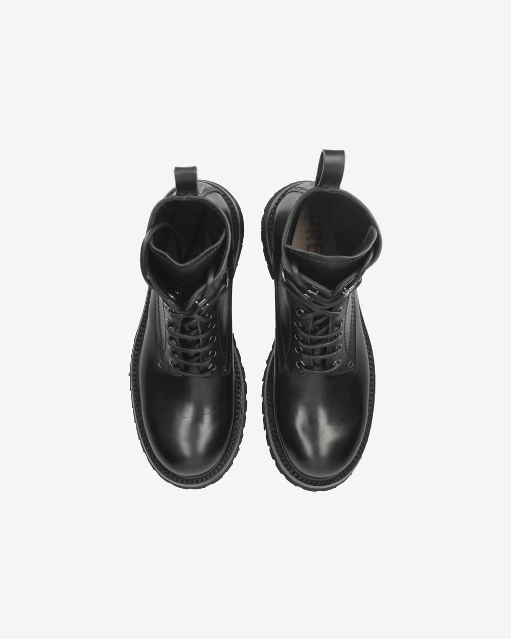 Elba Leather Combat Boots with Lug Sole
