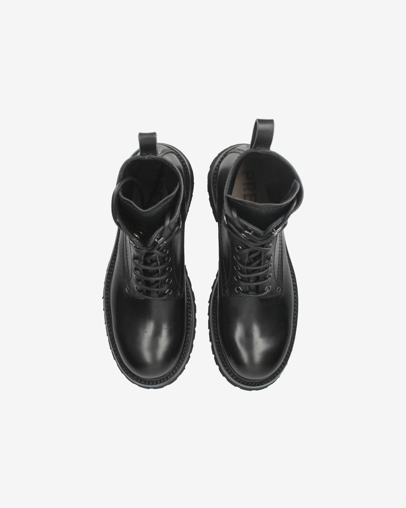 Elba Leather Combat Boots with Lug Sole