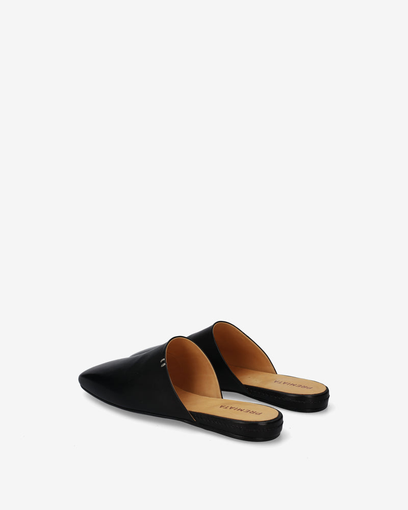 Mules in pelle nera