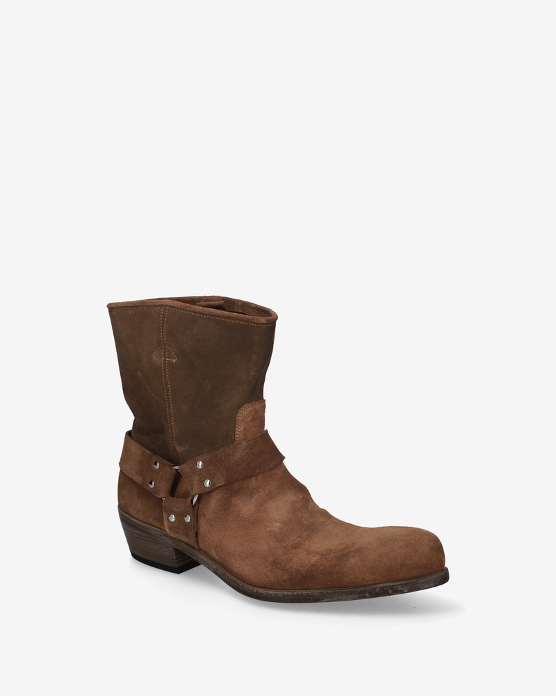 Cigar-colored suede Engineer boots