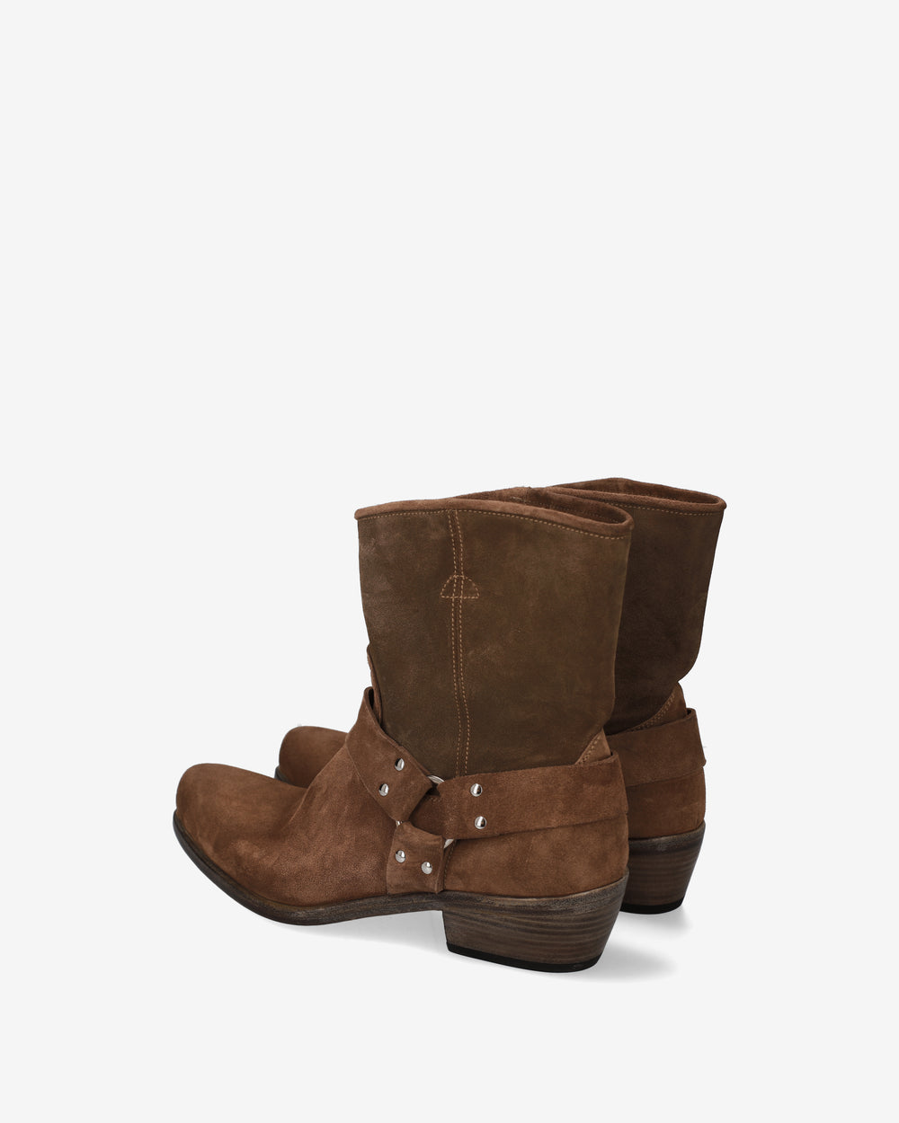 Cigar-colored suede Engineer boots