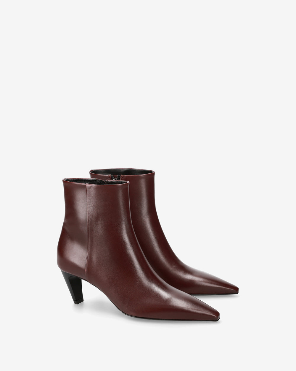 Stivaletti in pelle bordeaux