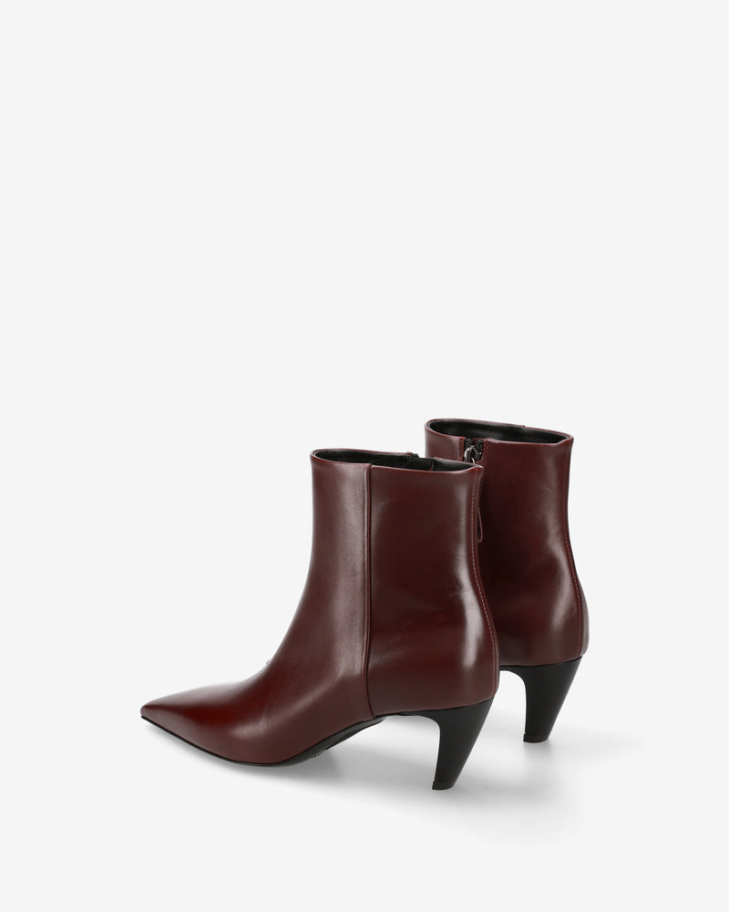 Stivaletti in pelle bordeaux