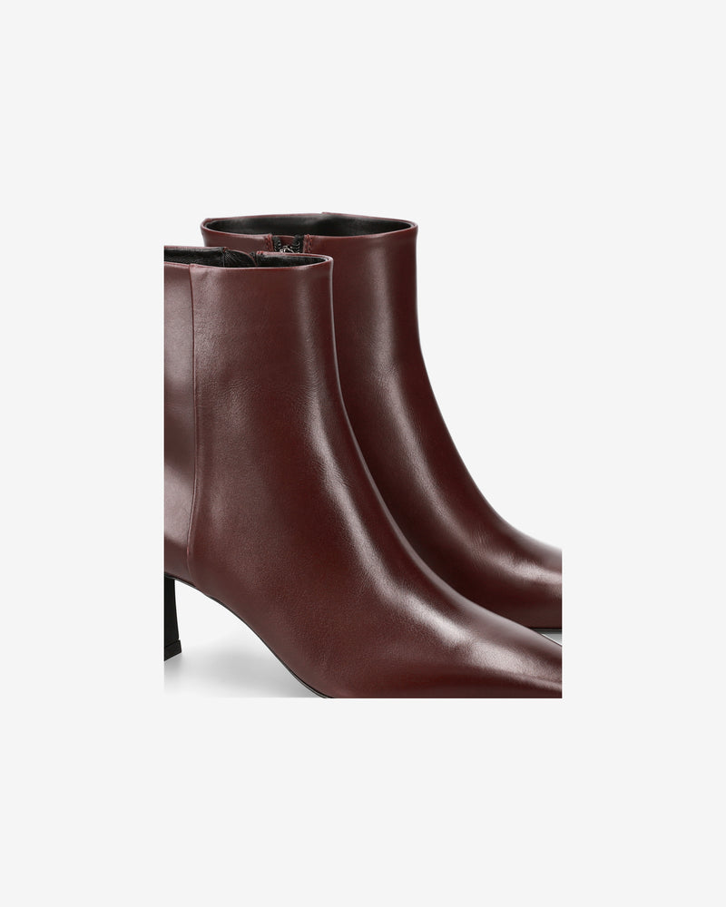 Stivaletti in pelle bordeaux