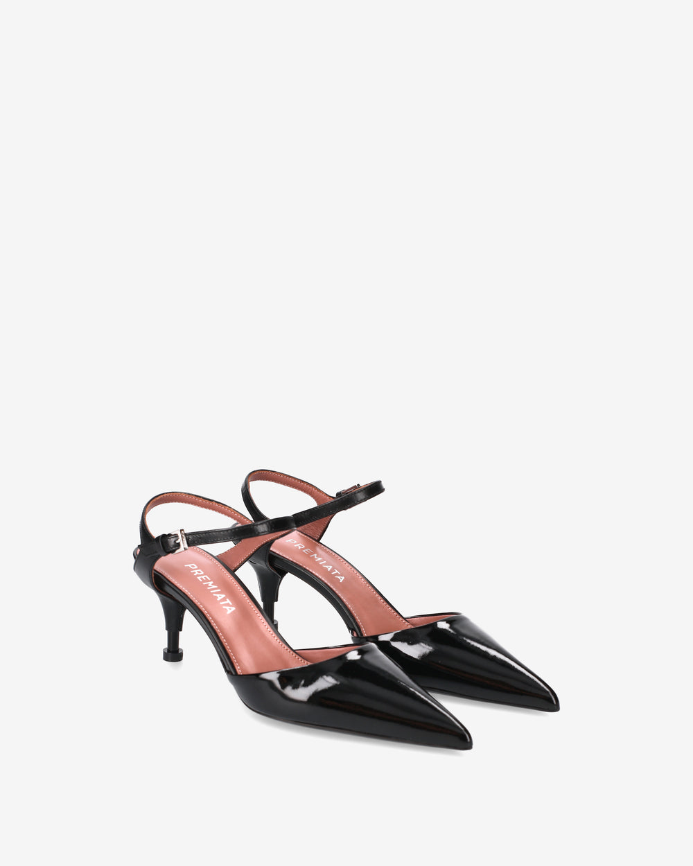 Slingback Essential in vernice nera