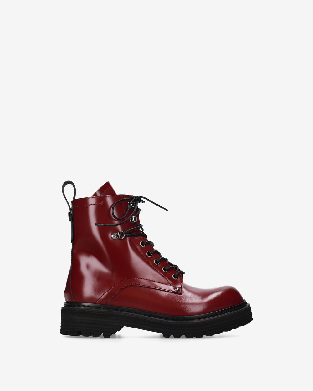 Anfibio Platform rosso in pelle