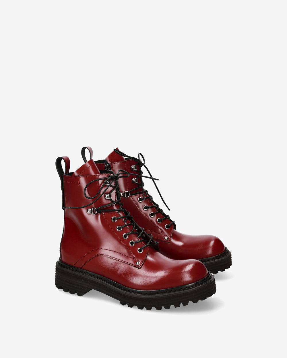 Anfibio Platform rosso in pelle