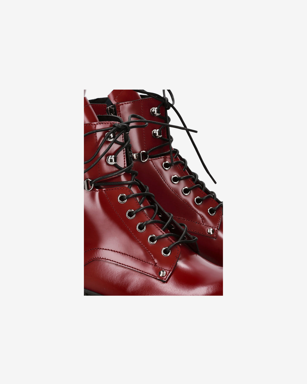 Anfibio Platform rosso in pelle