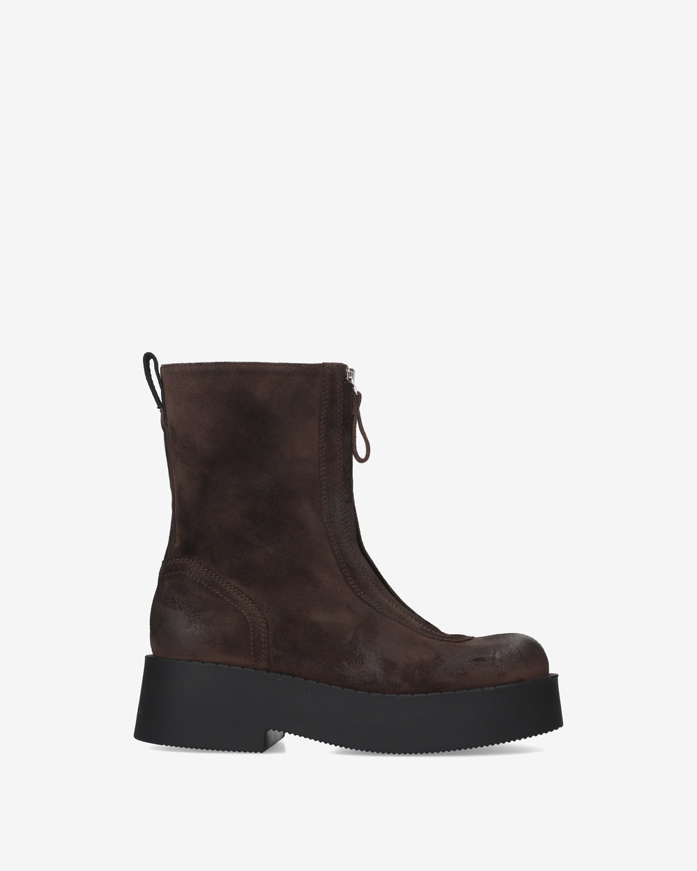 Suede platform ankle boots
