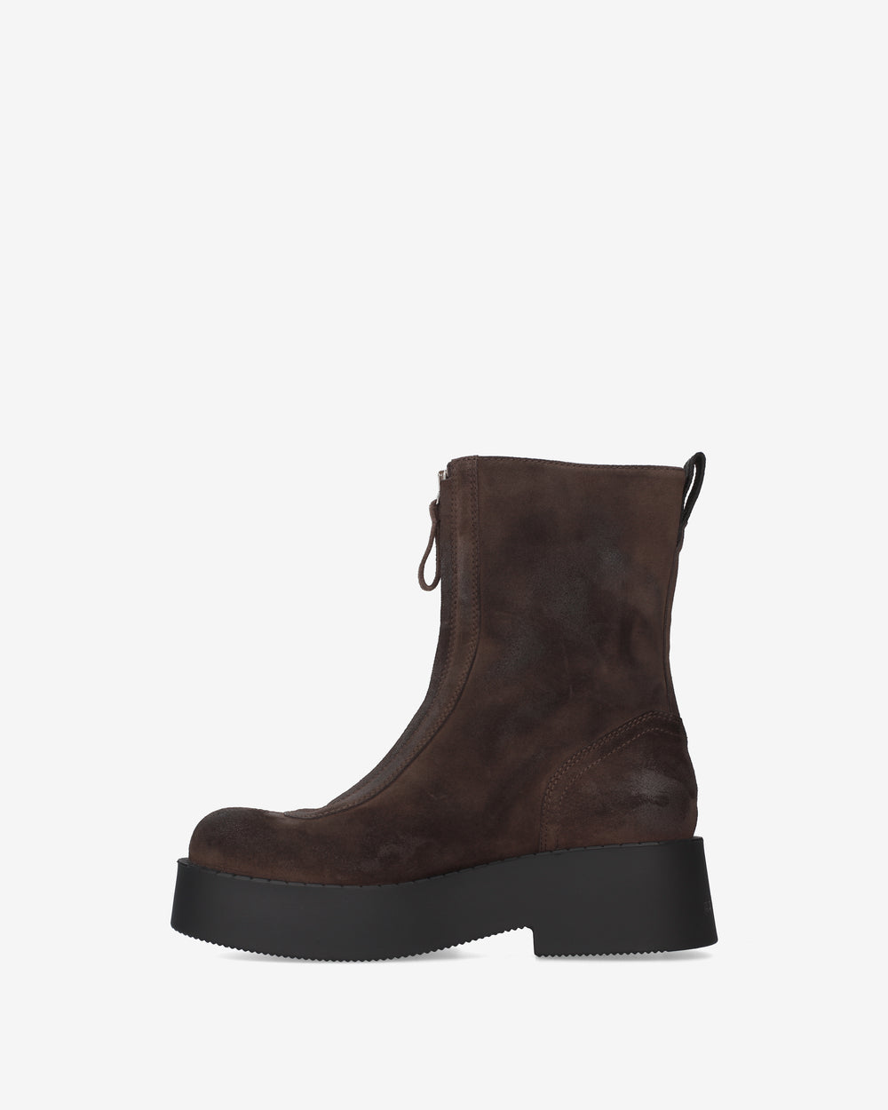 Suede platform ankle boots