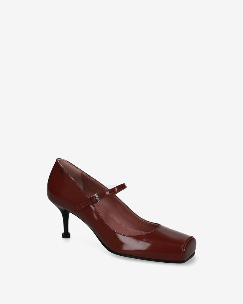 Mary Jane in pelle bordeaux