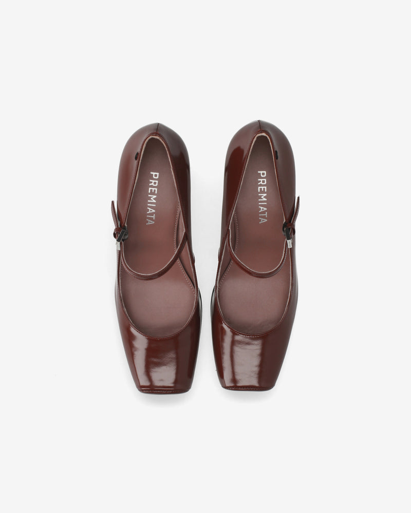 Mary Jane in pelle bordeaux