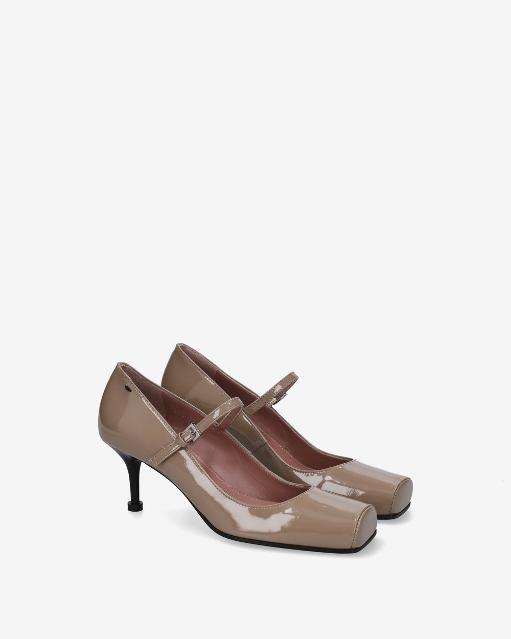 Décolleté Mary Jane Beige in vernice