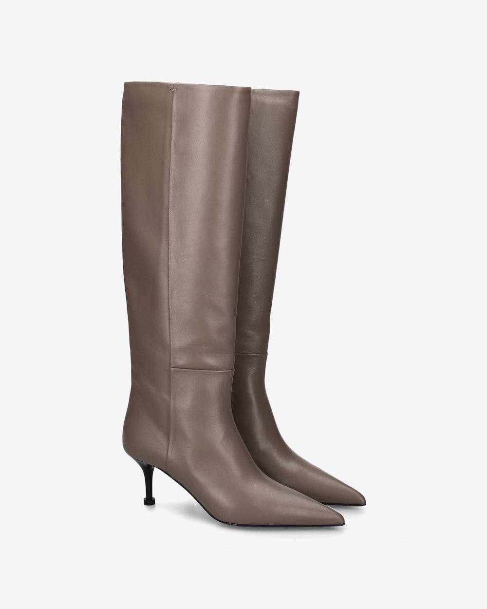 Taupe Leather Boots