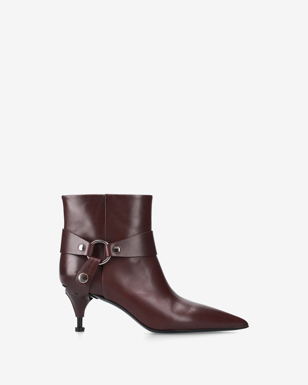 Bordeaux Leather Ankle Boots
