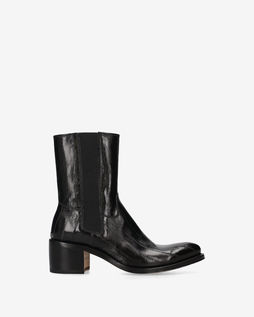 Chelsea Boot in Pelle Eel Nera