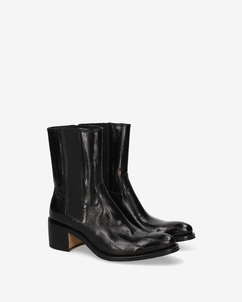 Chelsea Boot in Pelle Eel Nera