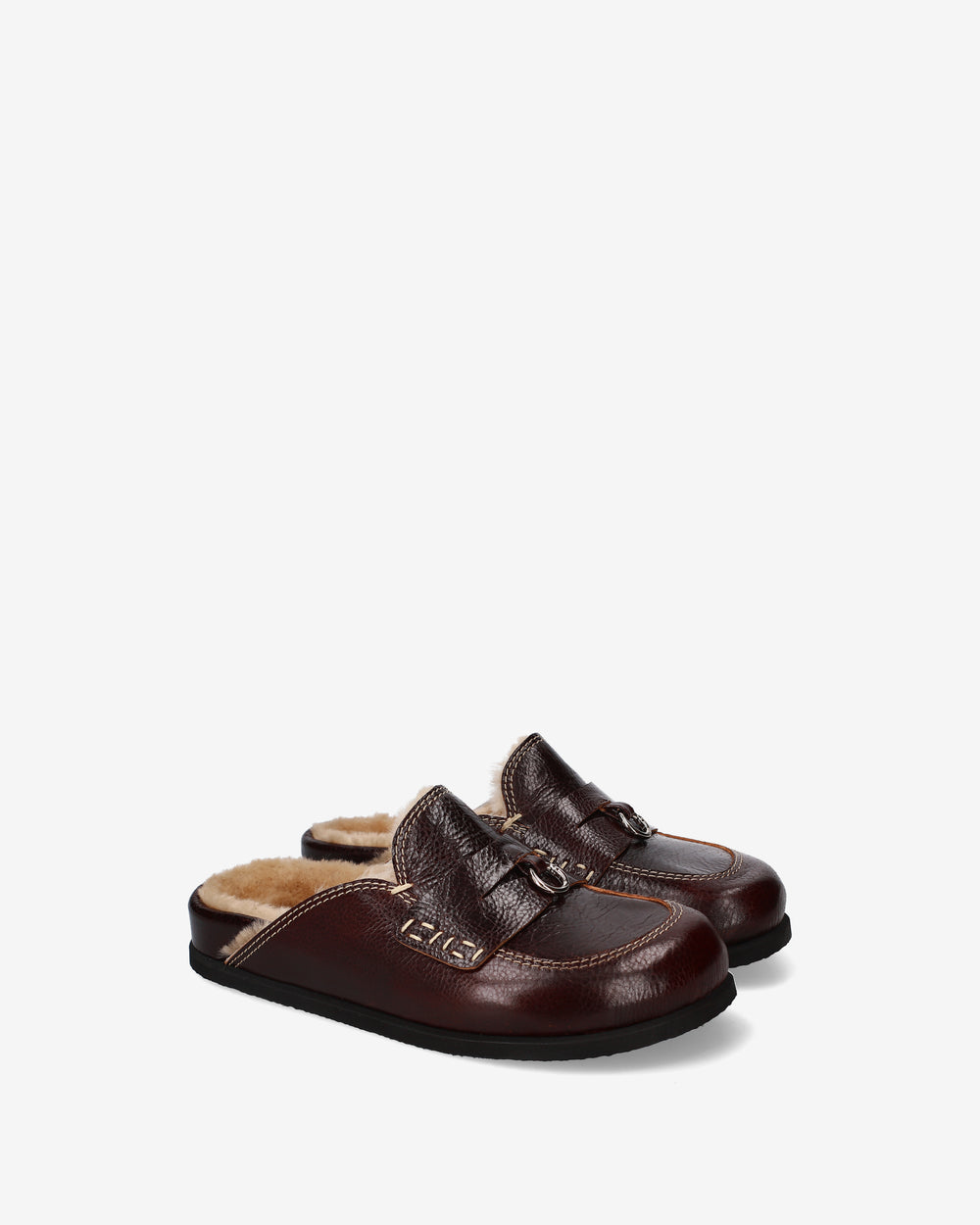 Mules Shearling Marroni