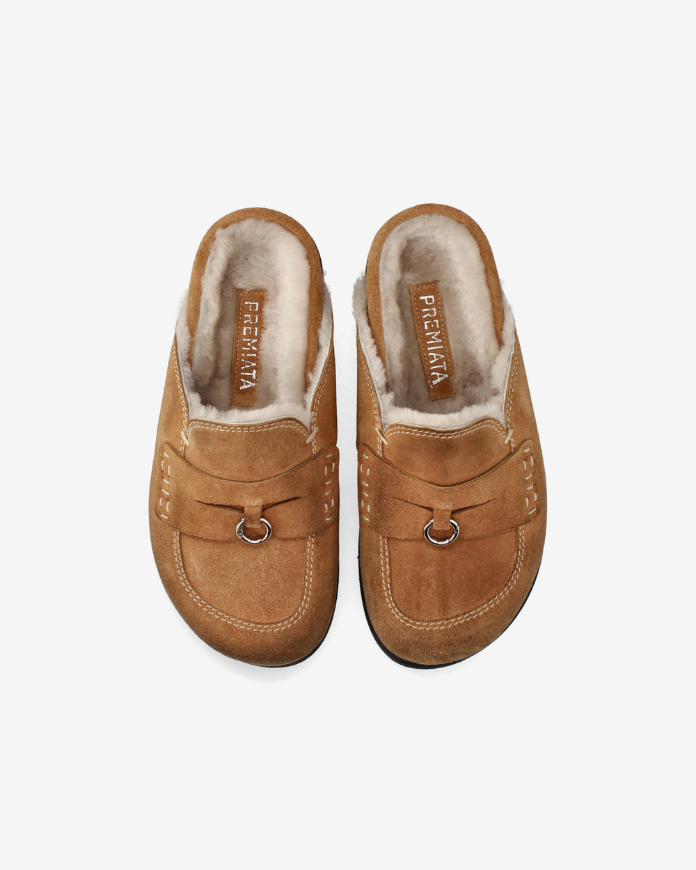 Mules Shearling in Camoscio