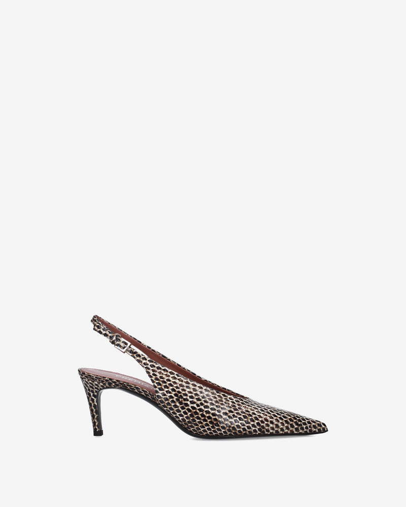 Décolleté Slingback stampa Pitone