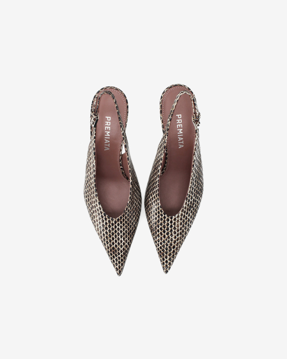 Décolleté Slingback stampa Pitone