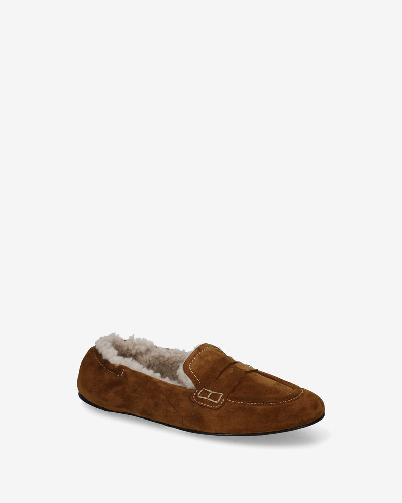 Pocket Suede and Shearling Loafers