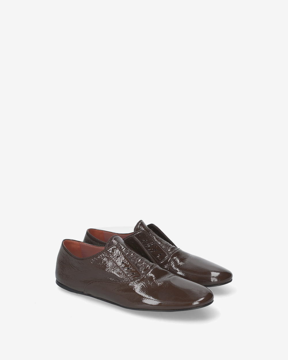 Brown Patent Leather Loafers