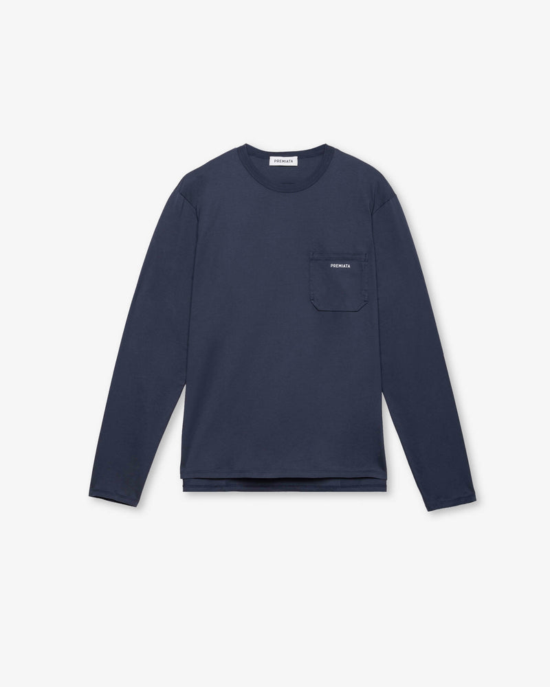 Blue jersey sweater