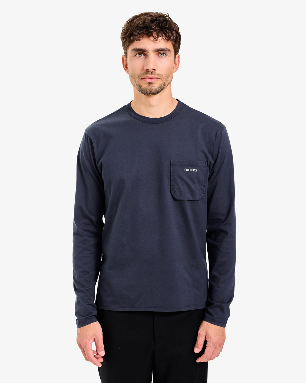 Blue jersey sweater