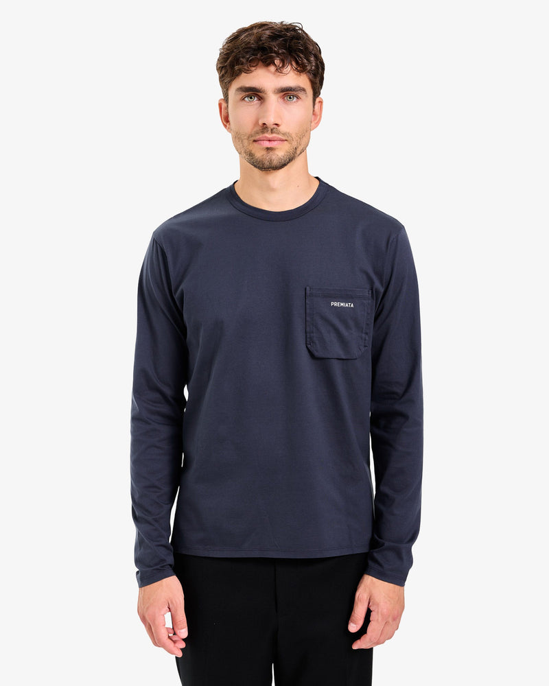 Blue jersey sweater