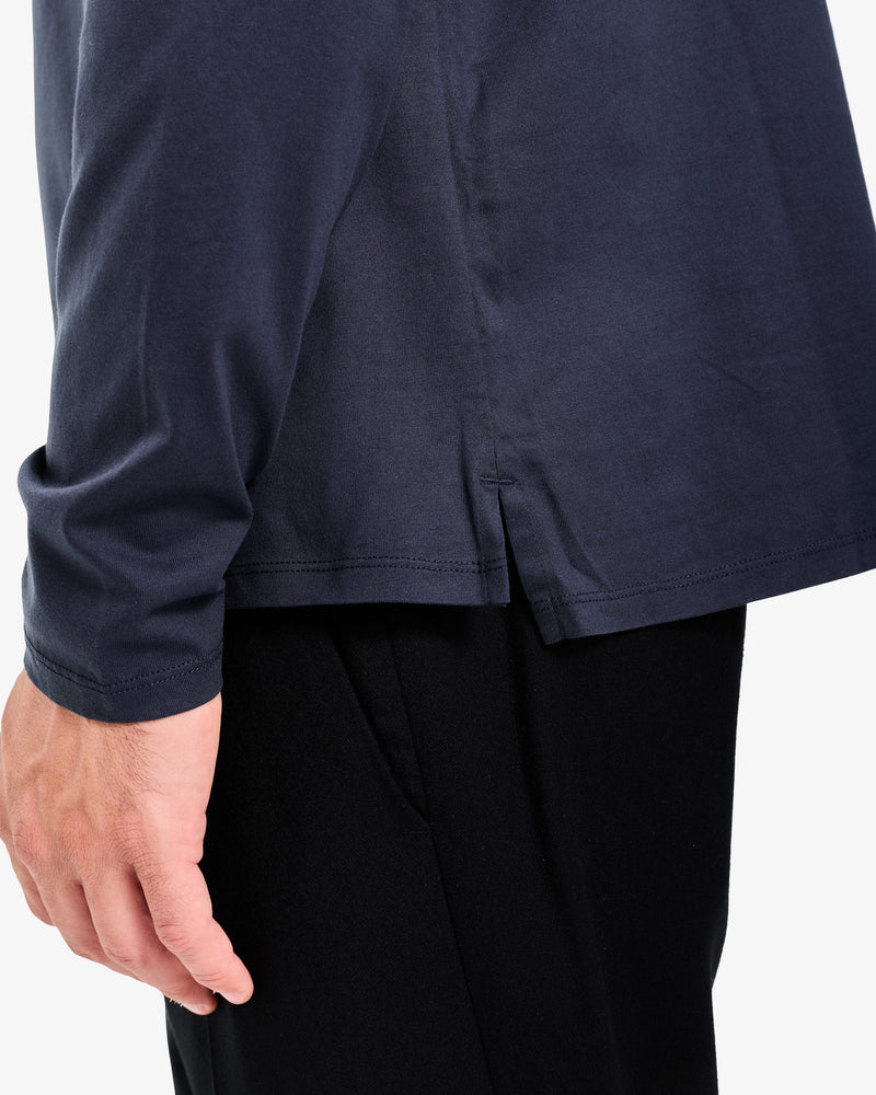 Blue jersey sweater
