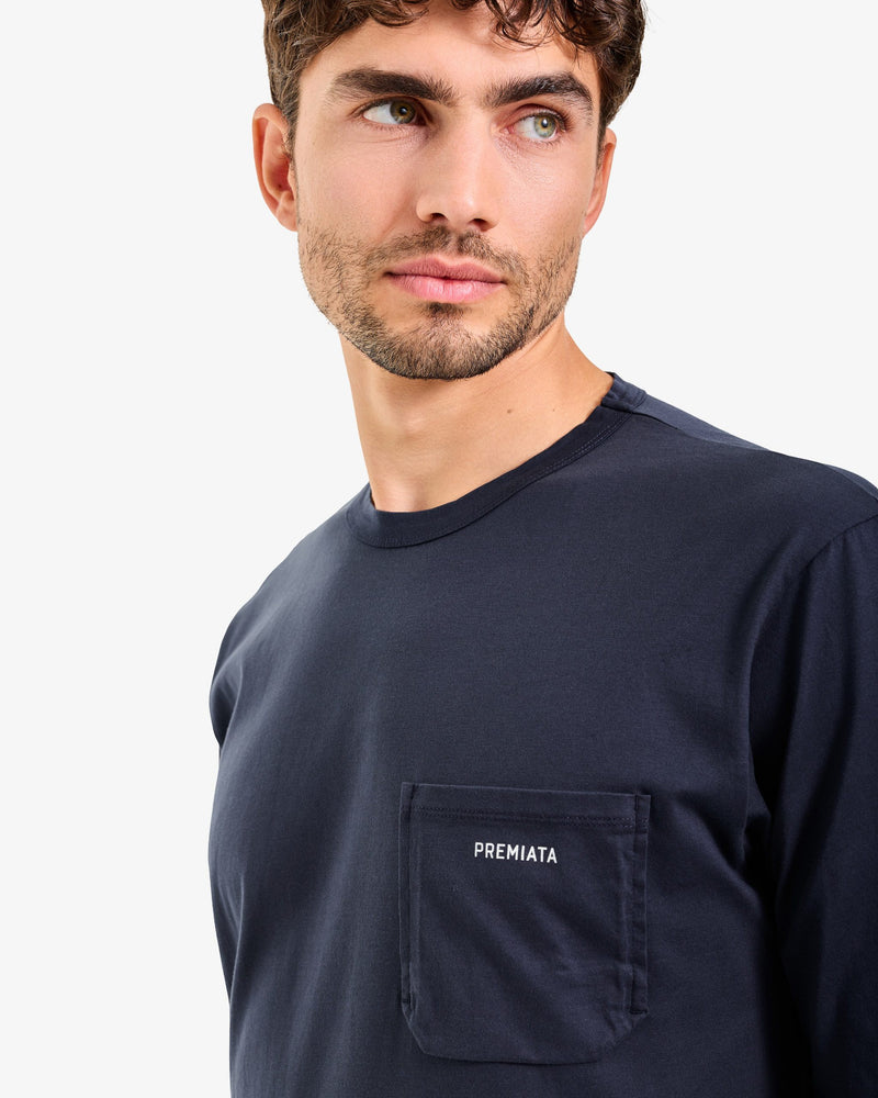 Blue jersey sweater