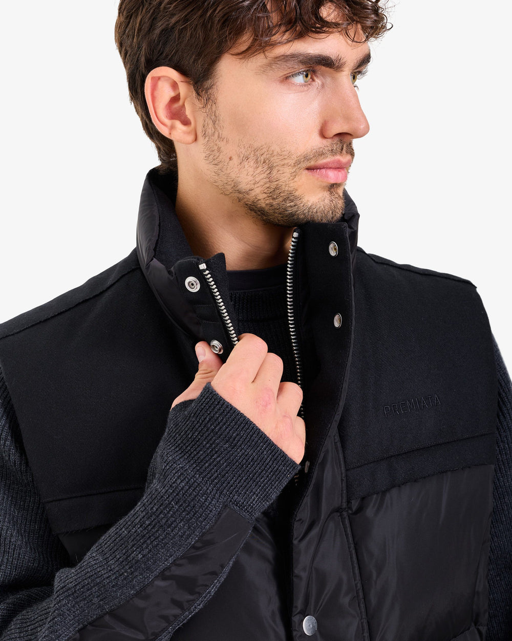 Gilet imbottito in Nylon black