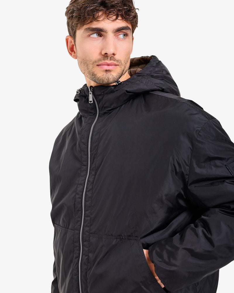 Giacca Reversibile con Cappuccio Black