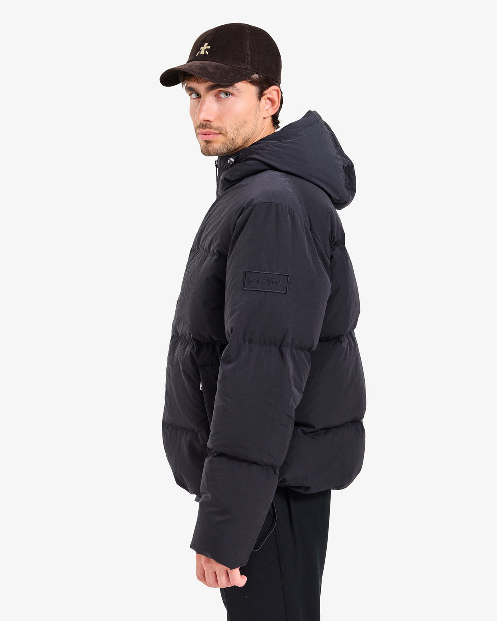 Piumino Reversibile con Cappuccio Black