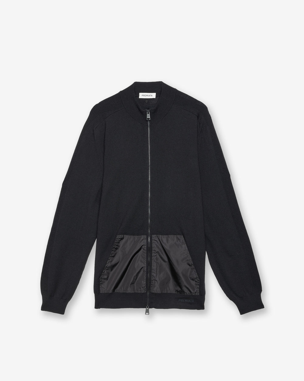 Maglia Full Zip Wool Black