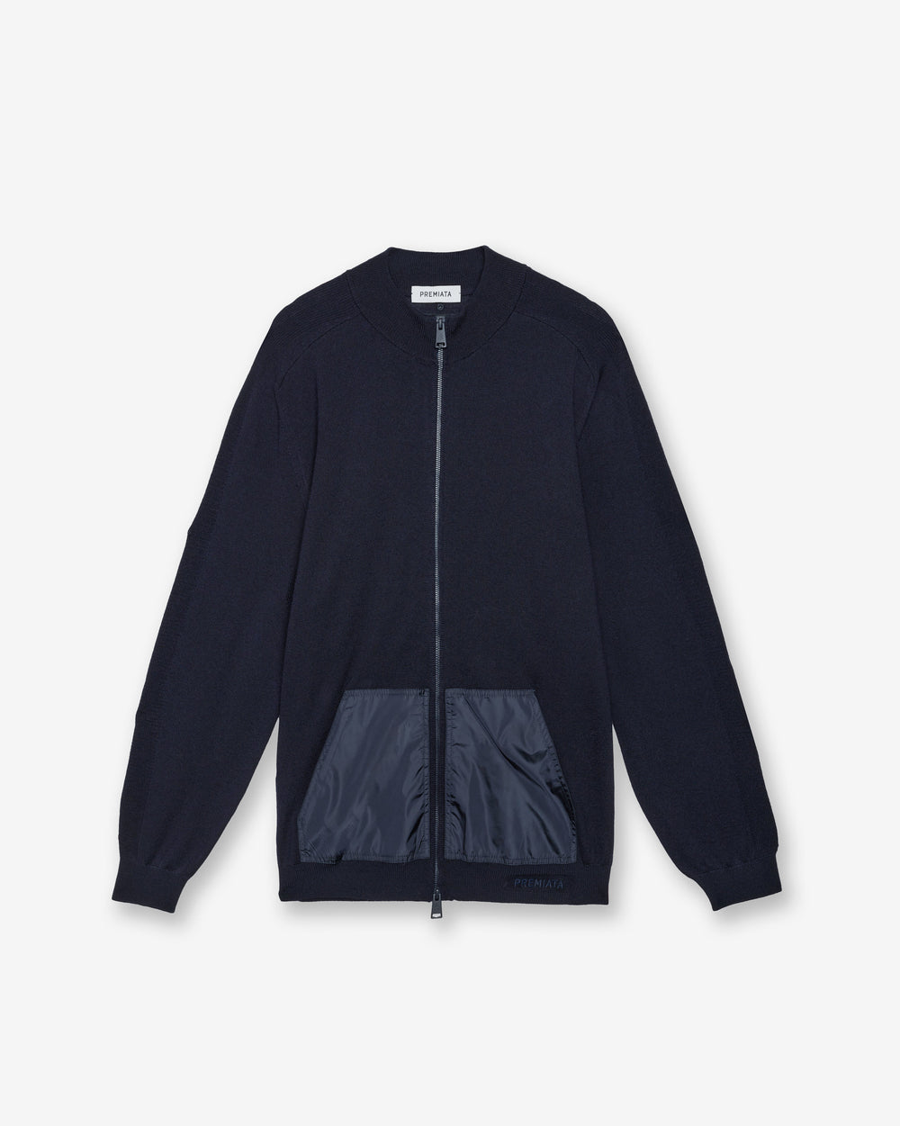 Maglia Full Zip Wool Blue