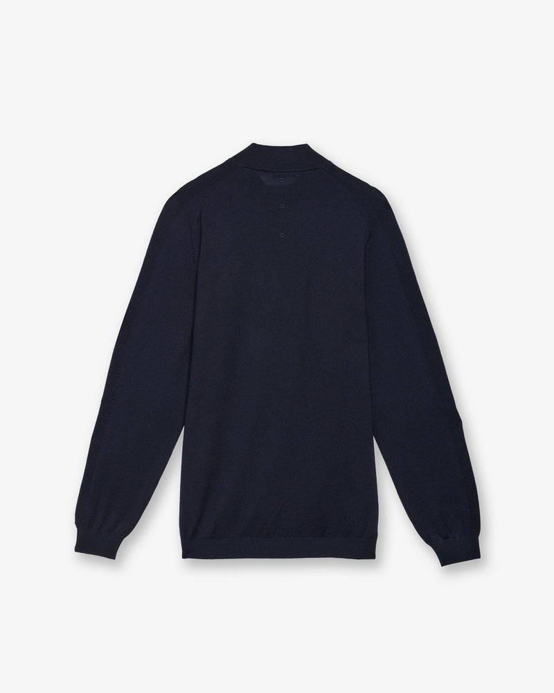 Maglia Full Zip Wool Blue
