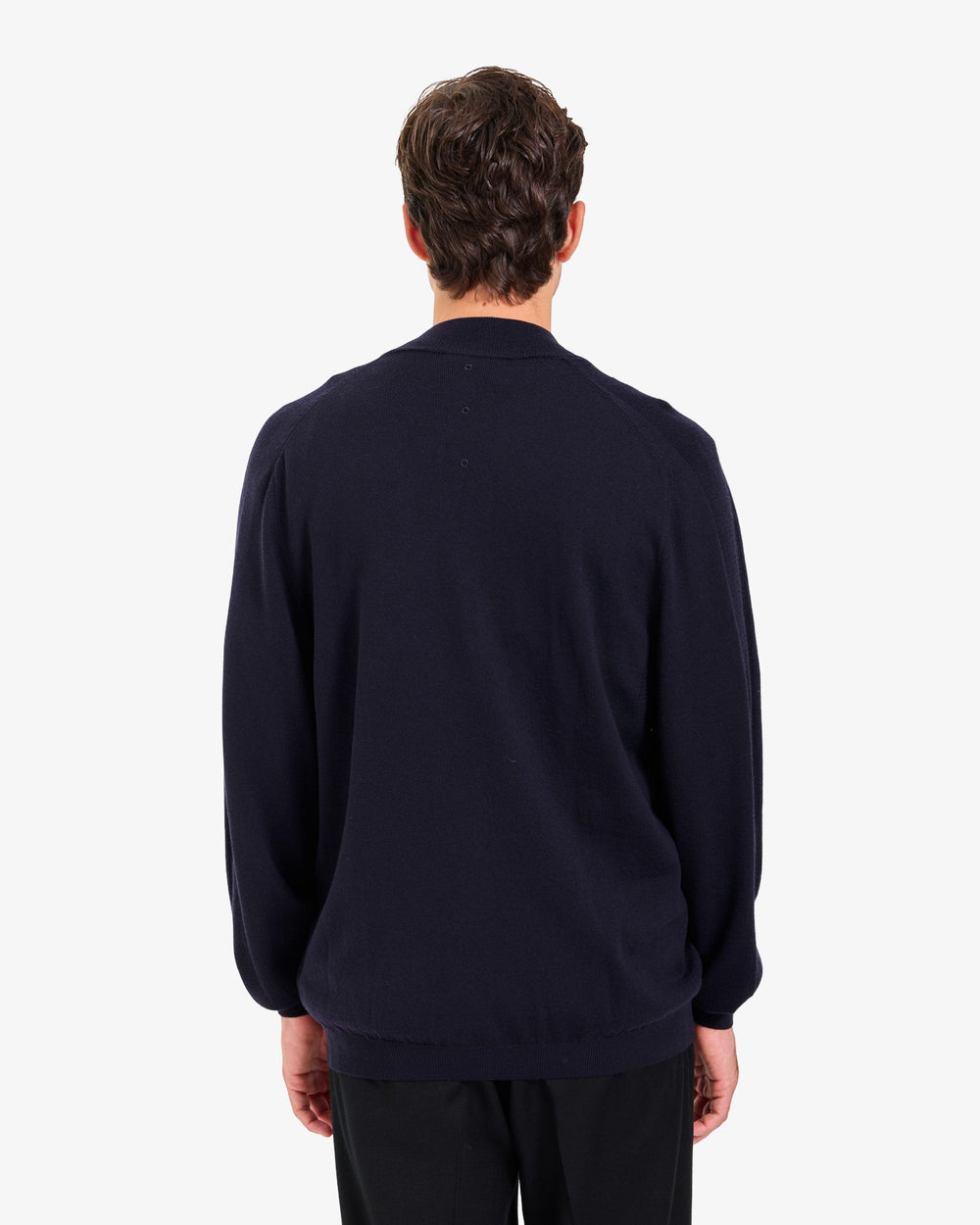 Maglia Full Zip Wool Blue