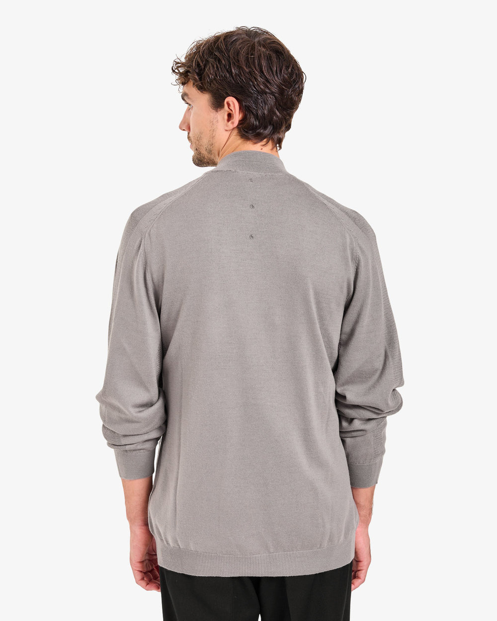 Maglia Full Zip Wool Taupe
