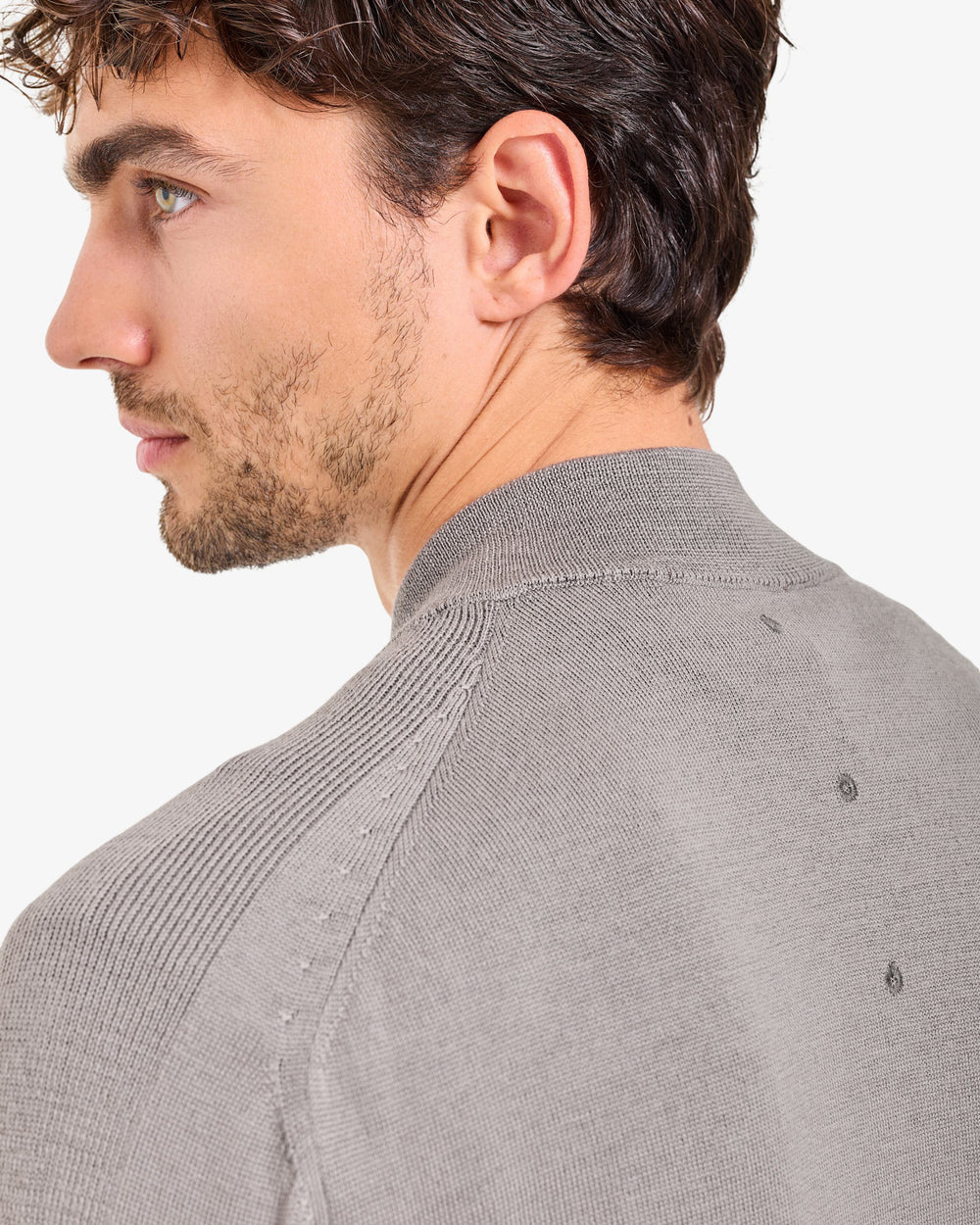 Maglia Full Zip Wool Taupe
