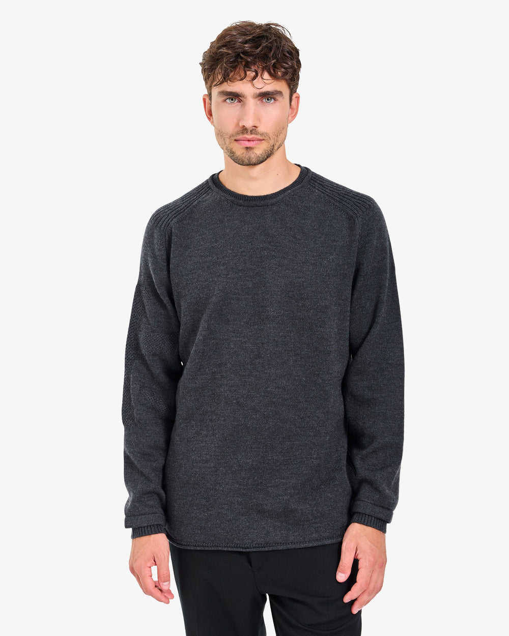Maglia Girocollo Knit Anthracite