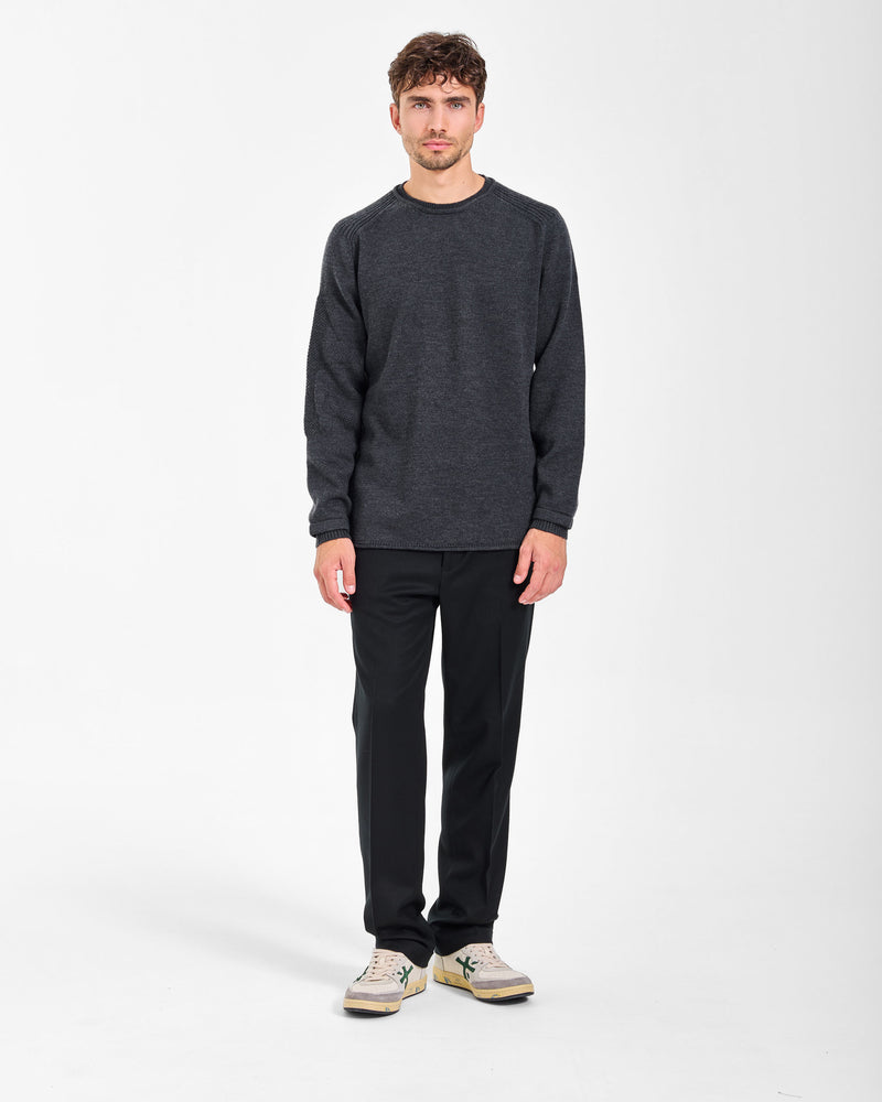 Maglia Girocollo Knit Anthracite