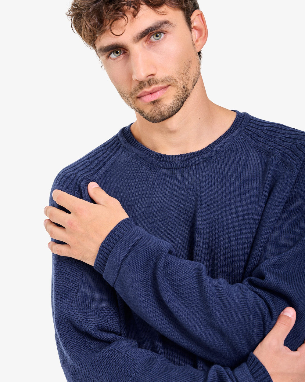Maglia Girocollo Knit Indigo